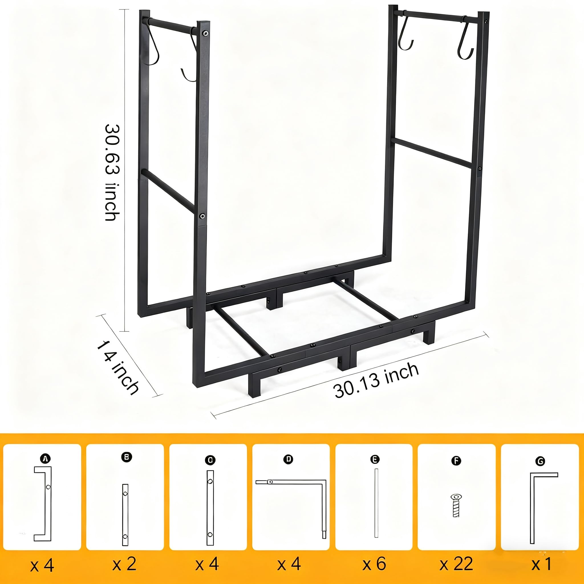 KIPHCA firewood rack rustproof coating protecting wood storage from moisture