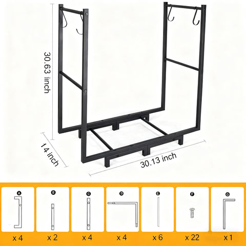 KIPHCA firewood rack rustproof coating protecting wood storage from moisture