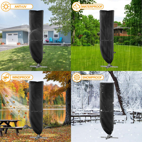Zipper buckle design locks Kipiea cover securely in place during windy days.