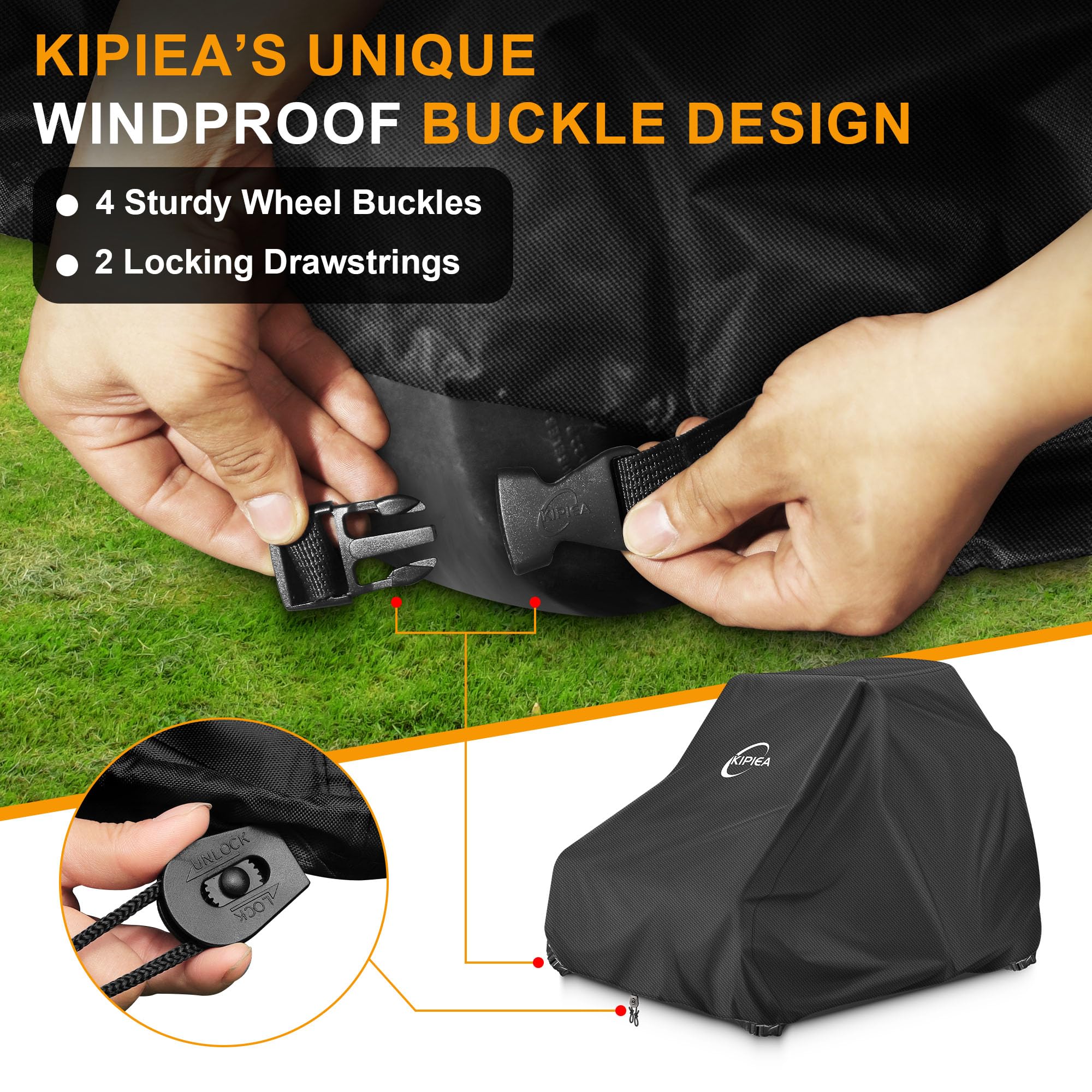 Kipiea easy-clean design lets you rinse dirt away quickly.