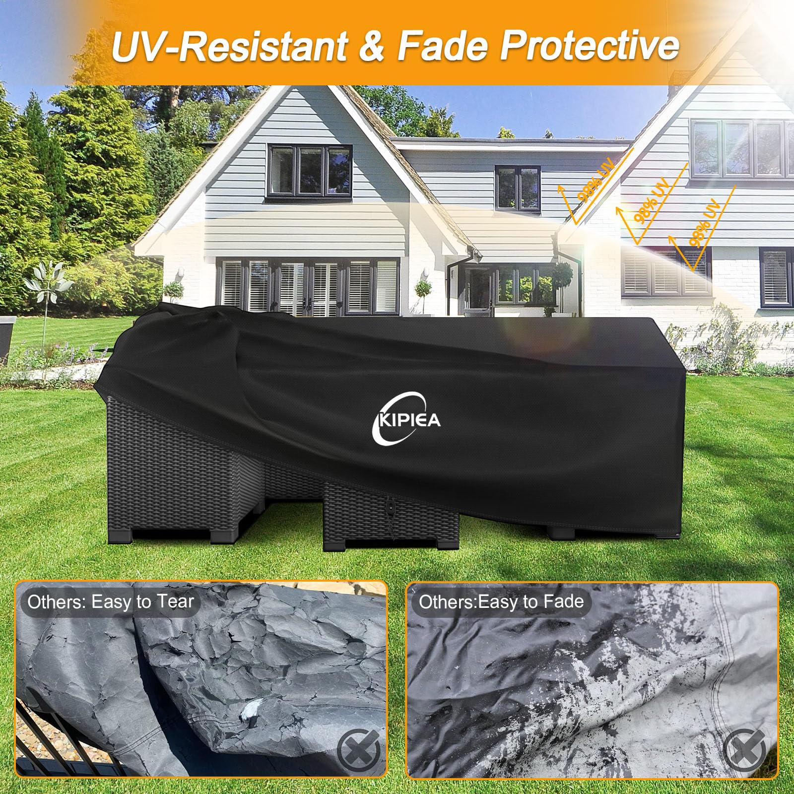 Kipiea storage bag shown for easy packing and space-saving storage.