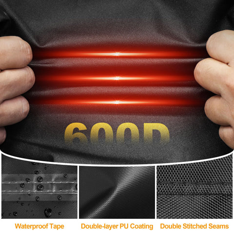 Kipiea four-buckle wheel clip secures the cover in wind.