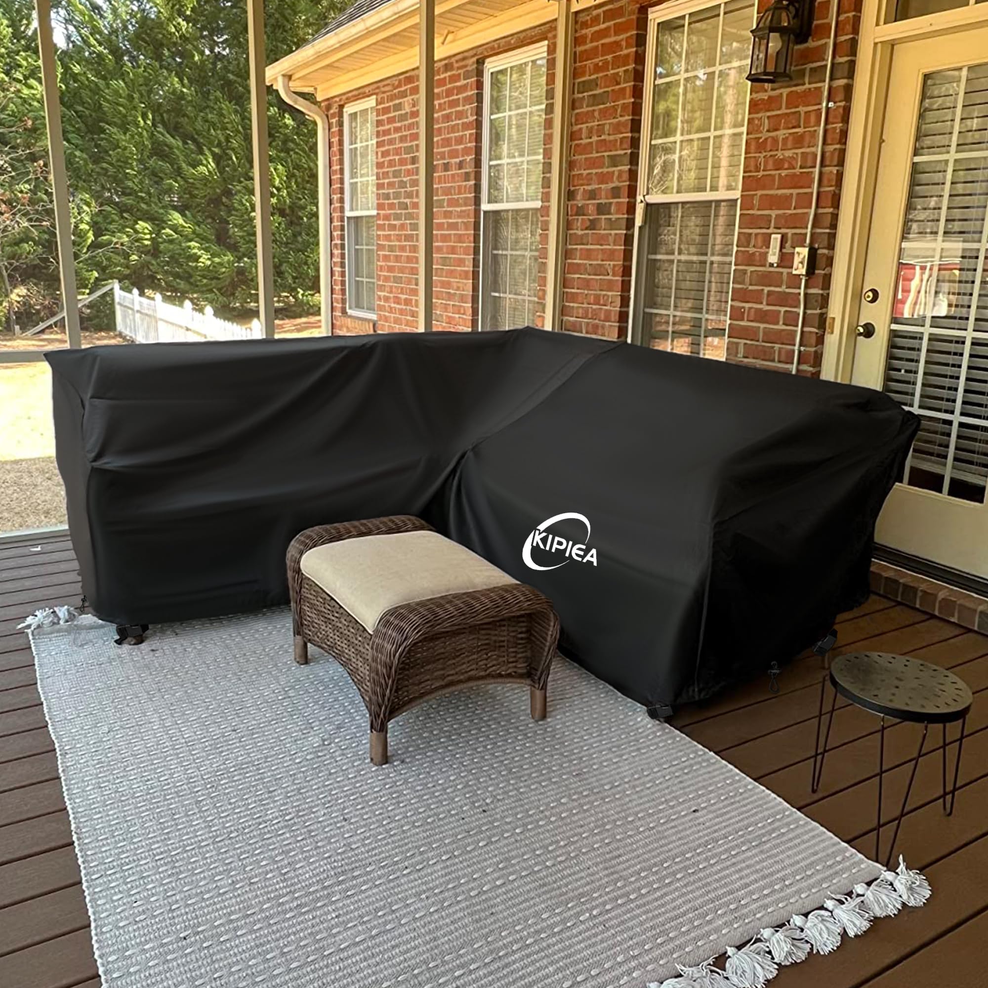 Kipiea 85x33.5x31 inch cover dimensions ensuring a secure fit for large sectionals