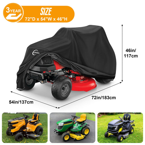 Kipiea riding mower cover with sealed seams blocks moisture