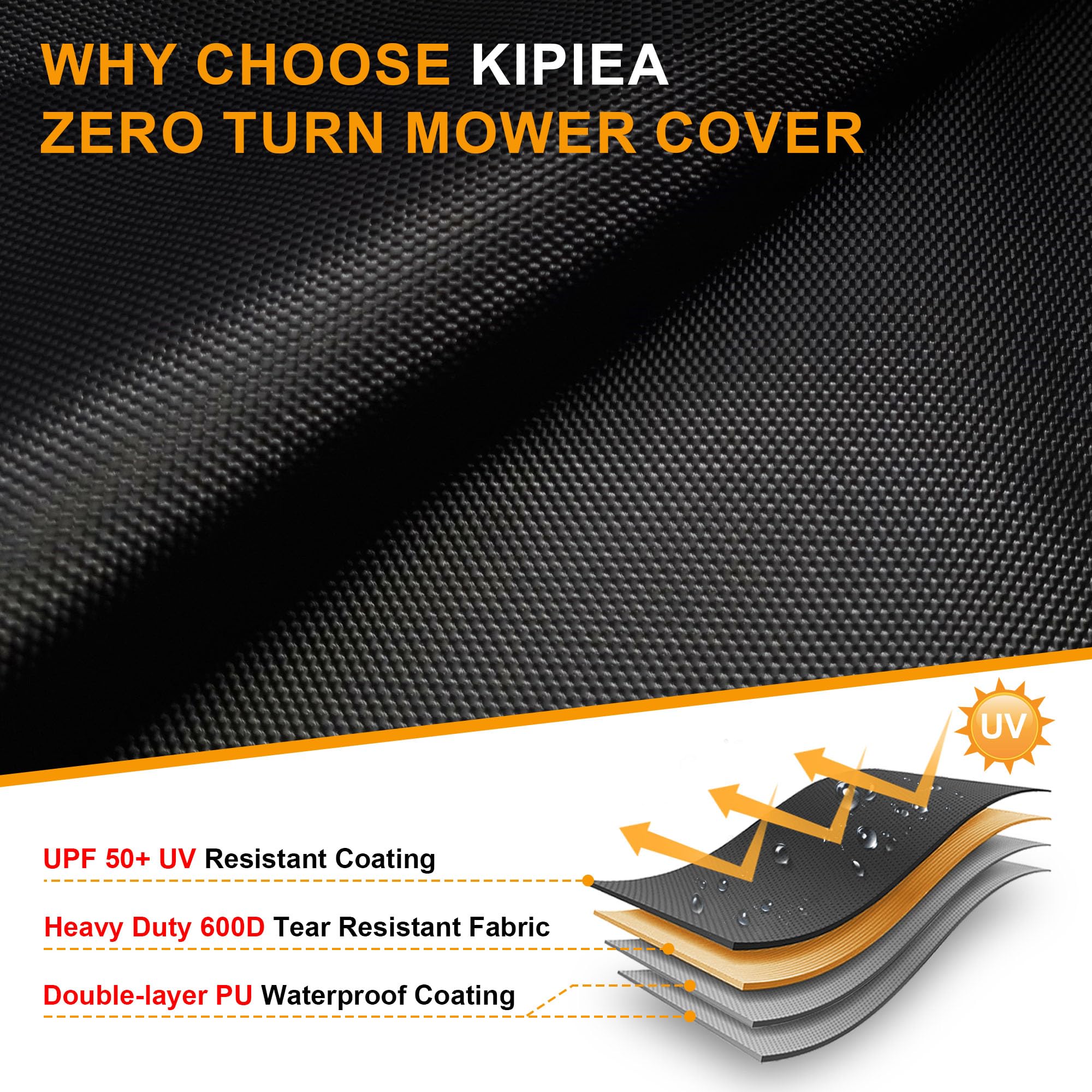 Kipiea UV-resistant fabric preserves color after sun exposure.