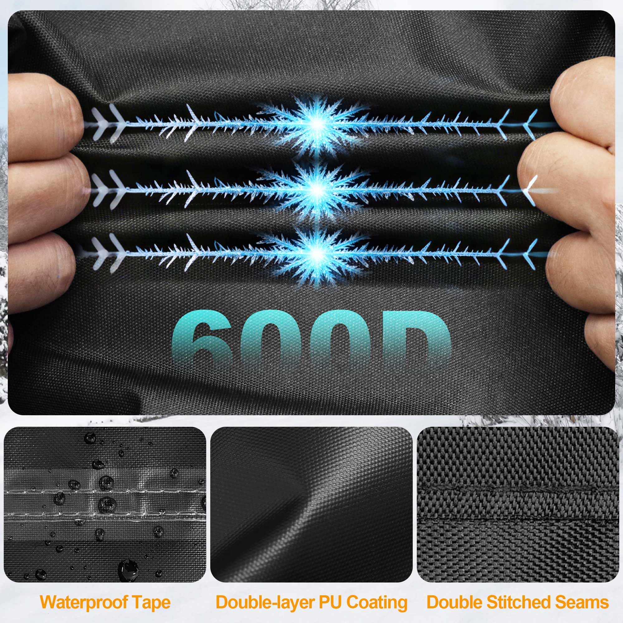 Kipiea windproof buckle design secures the cover during strong winds