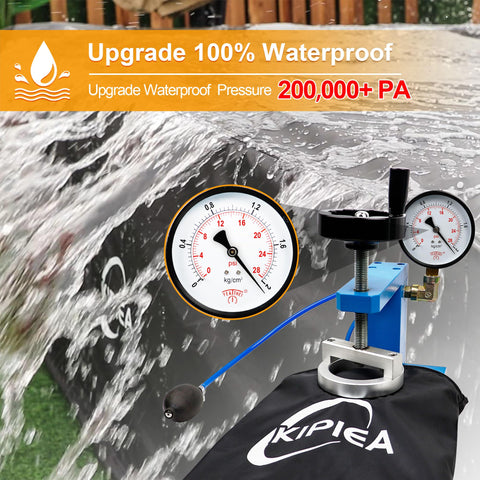 Sturdy windproof buckles and drawstrings securing Kipiea cover in gusts.