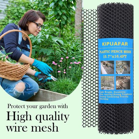 Close-up of Kipuafar plastic mesh highlighting 500gsm durability.