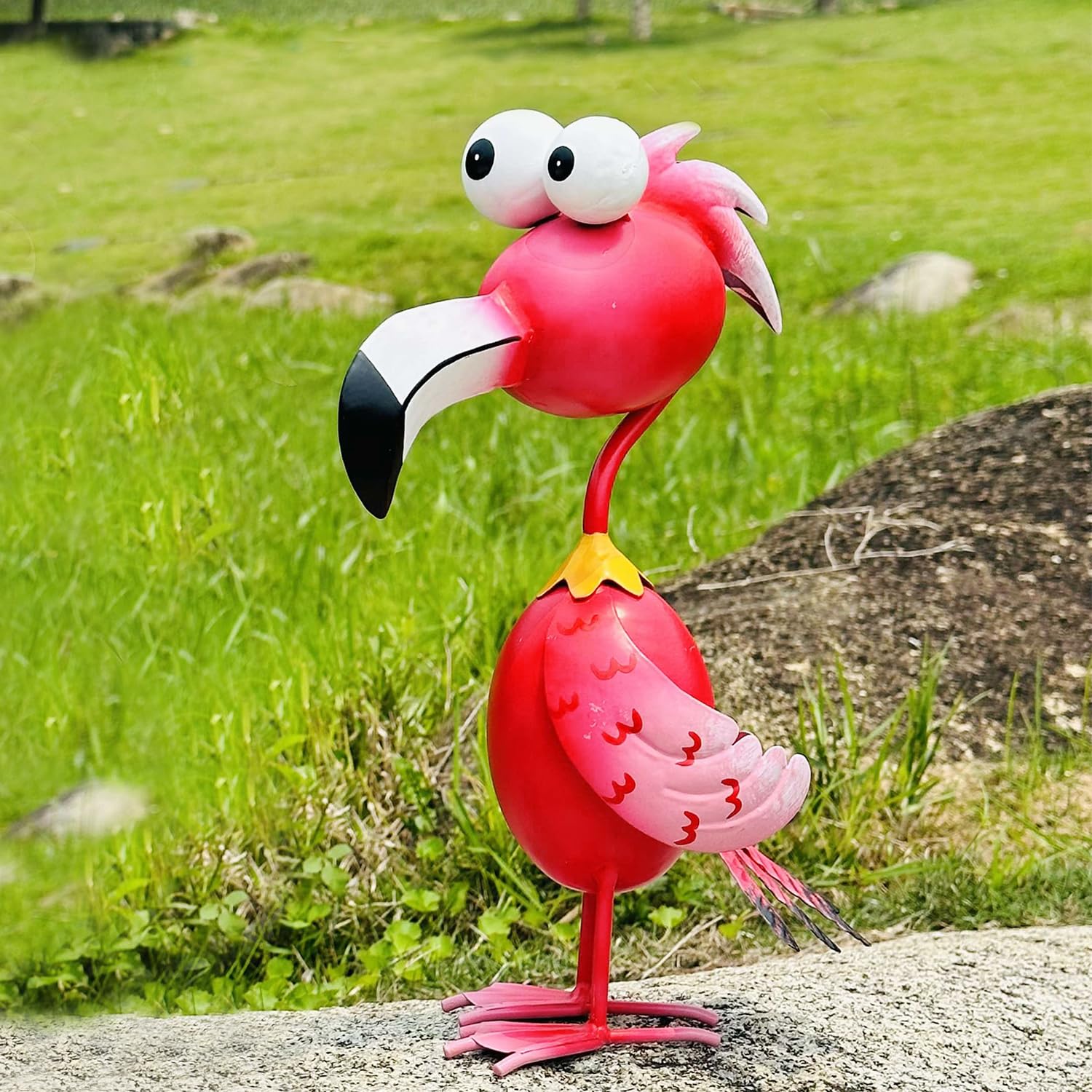 Kircust flamingo garden statue adds outdoor charm and color to your yard