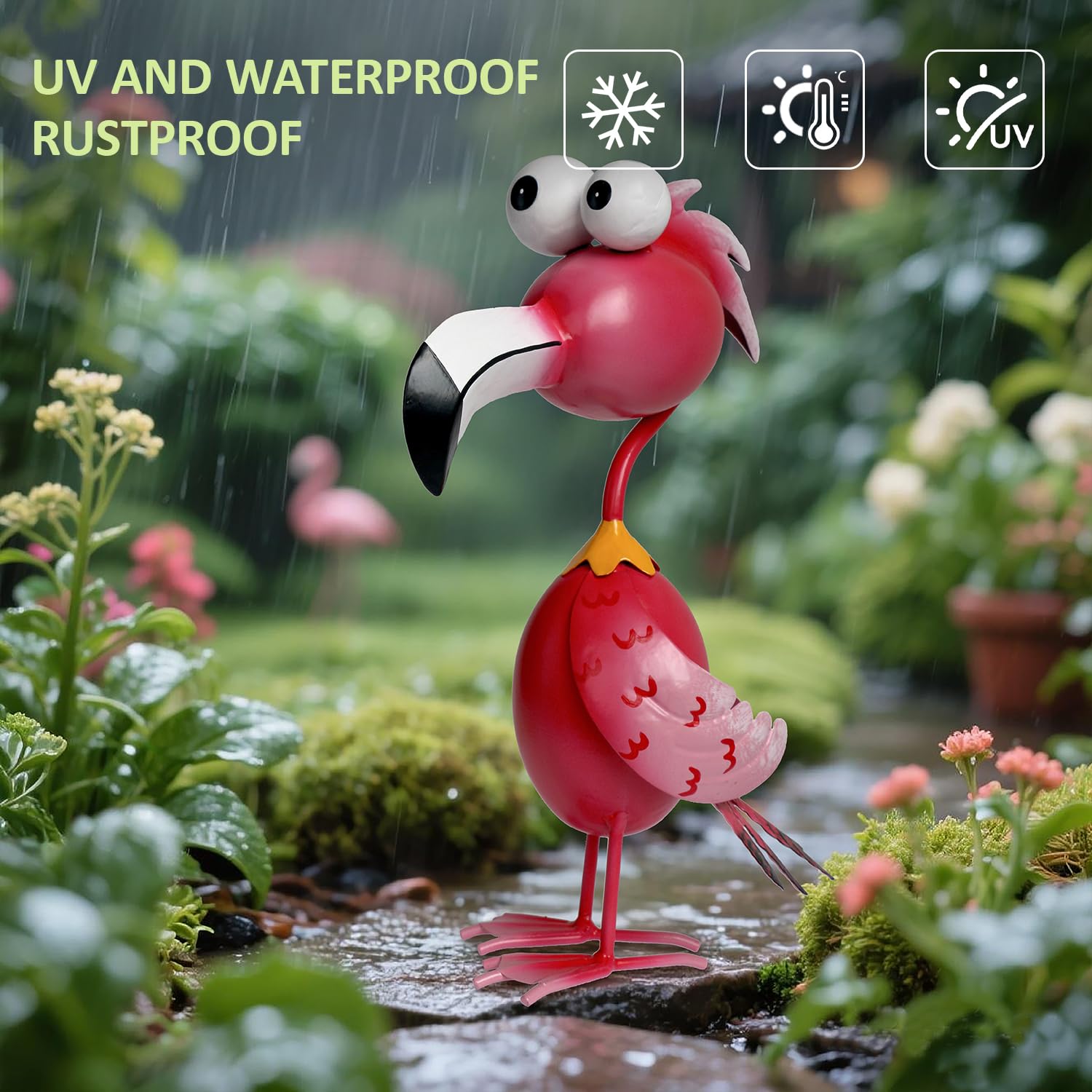 Kircust flamingo patio decor adds personality to balconies or porches