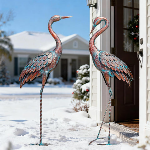 Kircust crane sculpture head-up display adds elegance to decks and gardens