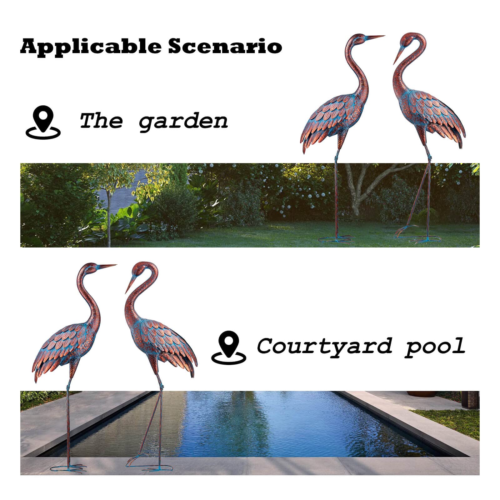 Kircust pond-edge statue with weather-resistant finish withstands outdoor seasons