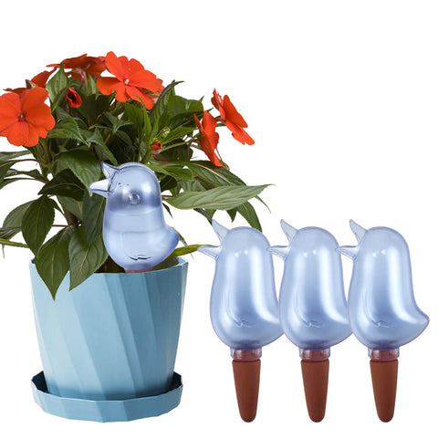 KIROYAL bird-shaped water spike in blue provides steady plant hydration.