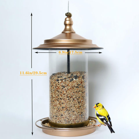 KiRuan Deco weatherproof-roof protects seeds from rain for birds.