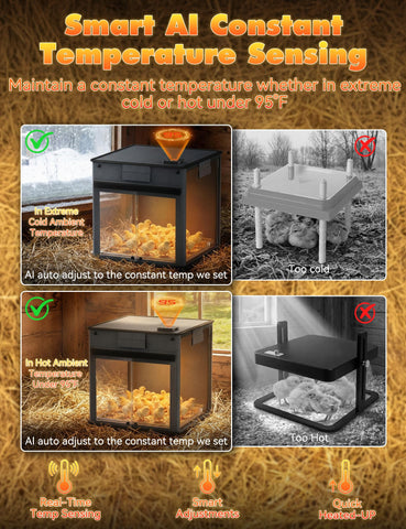 Kiscamgear 200W graphene heater delivers rapid warmth for chicks