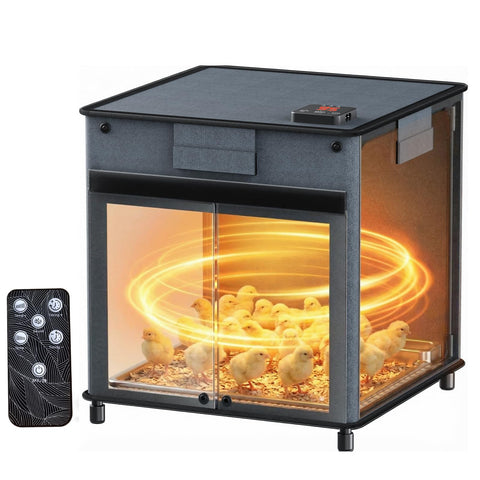 Kiscamgear Brooder Box Chicks with cozy temperature control for calm warmth