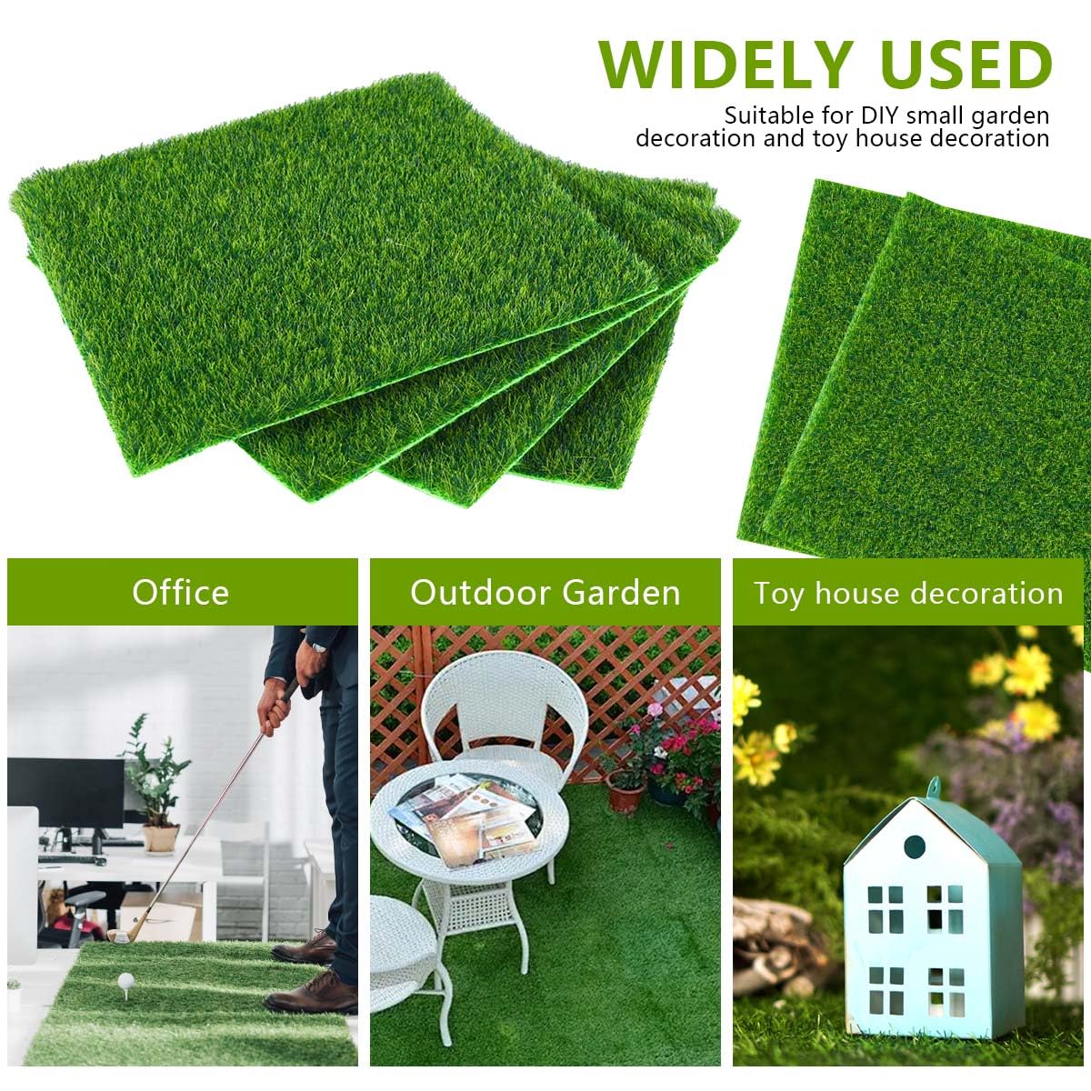 KISEER easy-clean grass tiles ideal for repeated use.