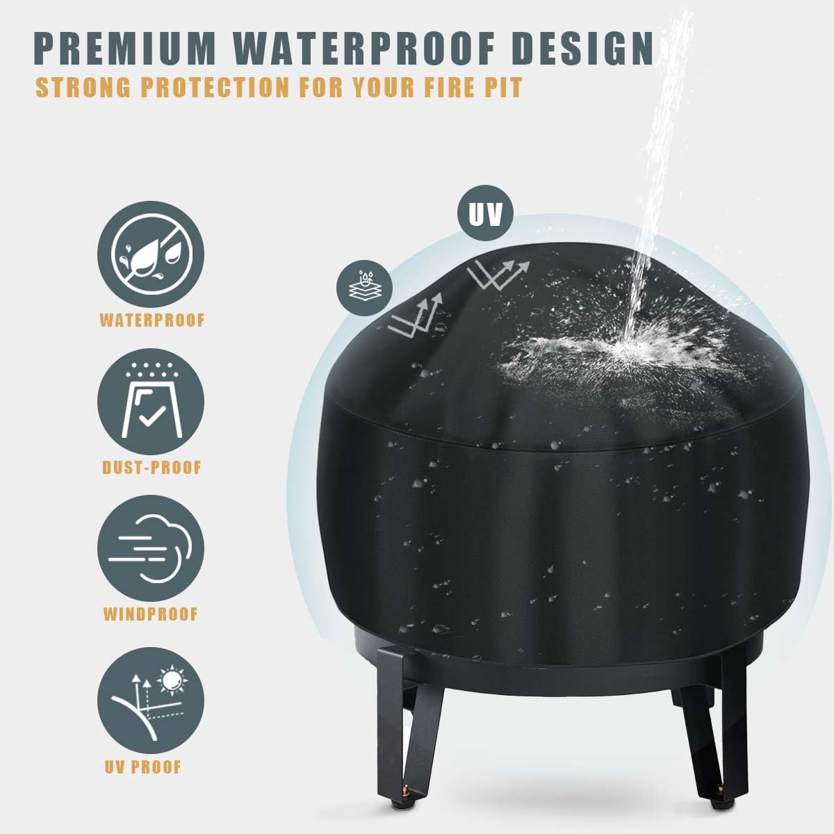 KISEER 420D polyester cover adds durability and UV resistance.