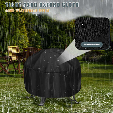 KISEER fire pit cover comes with a storage bag for easy storage.
