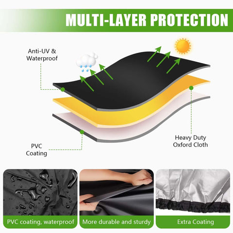 KISEER cover features drawstring closure for secure fit on windy days