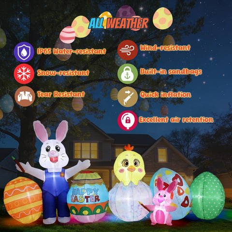 KISSUNY close-up bunny face adds whimsy to Easter lawn scene