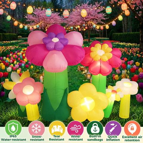 KISSUNY LED-lit garden decor glows after sunset for romantic backyard evenings.