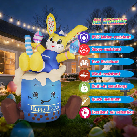 KISSUNY waterproof outdoor Easter decoration withstands spring weather.