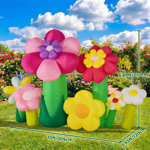 KISSUNY weatherproof inflatable flowers withstand wind and spring showers.