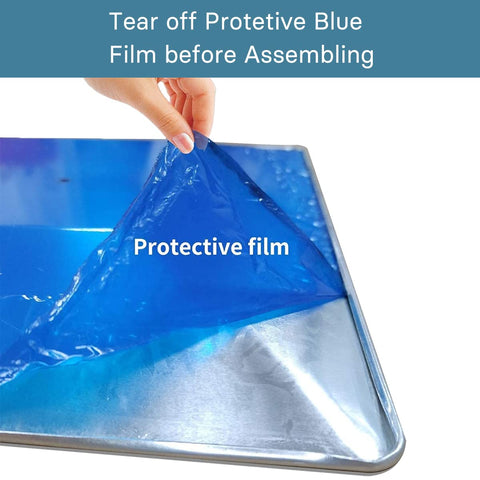 Kisworm reflector shield with blue protective film ready for removal