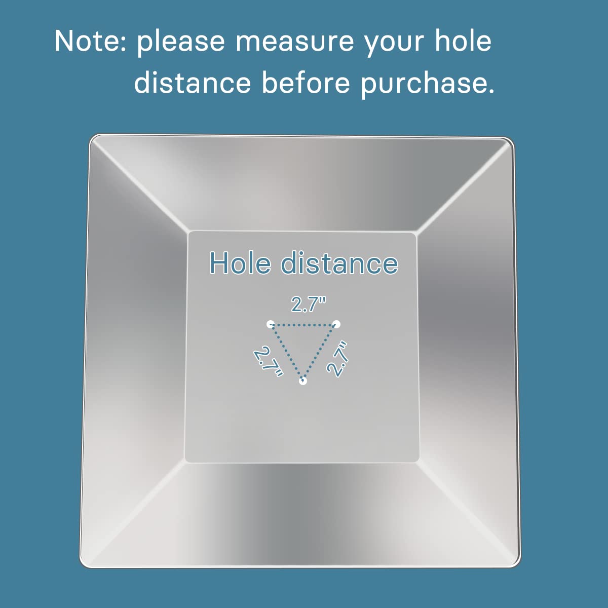 Kisworm shield close-up showing 2-3/4 inch hole distance for alignment