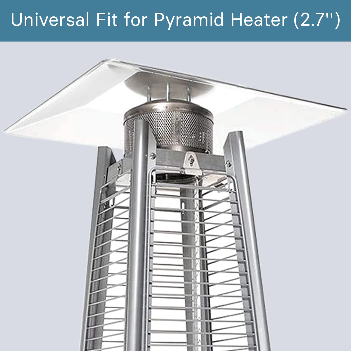 Kisworm reflector shield with three pre-drilled holes aligned to common four-sided heaters
