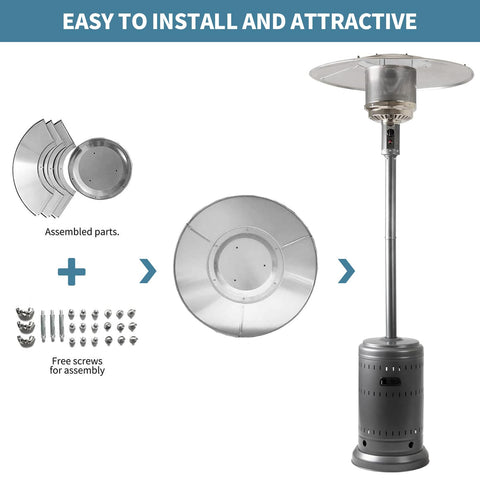 Kisworm aluminum reflector shield is durable and rust-resistant for year-round outdoor use.