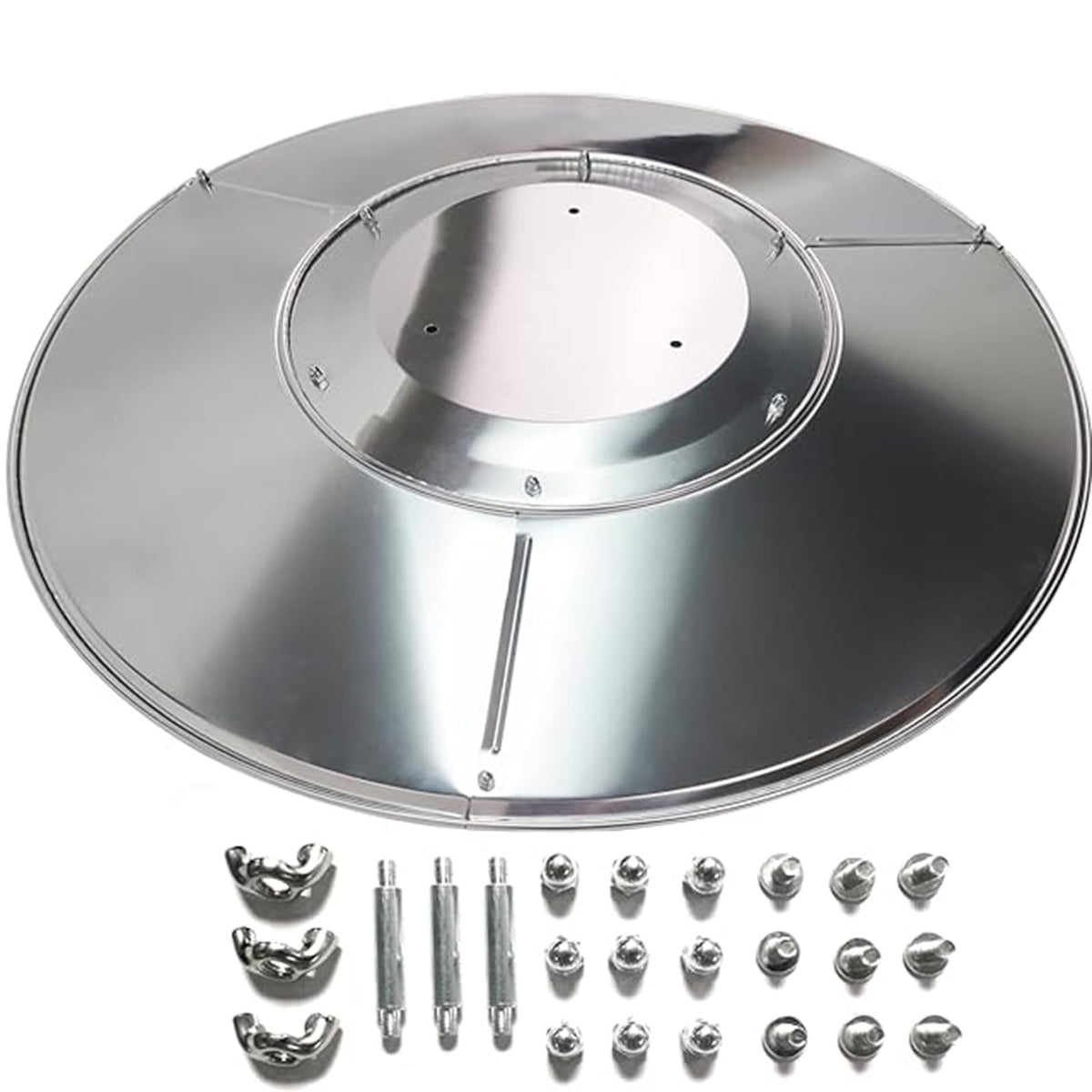 Kisworm 33-inch top dome reflector shield delivers wide heat coverage for outdoor seating areas.