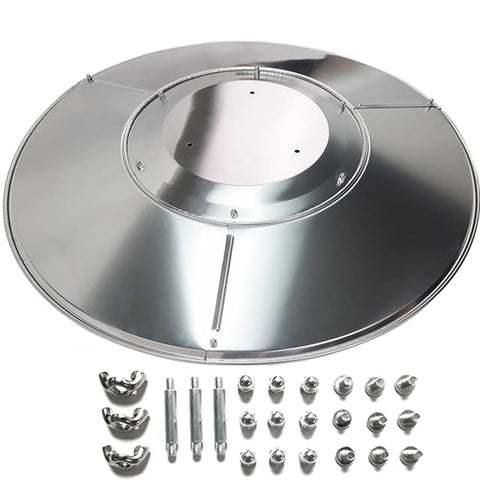 Kisworm 33-inch top dome reflector shield delivers wide heat coverage for outdoor seating areas.