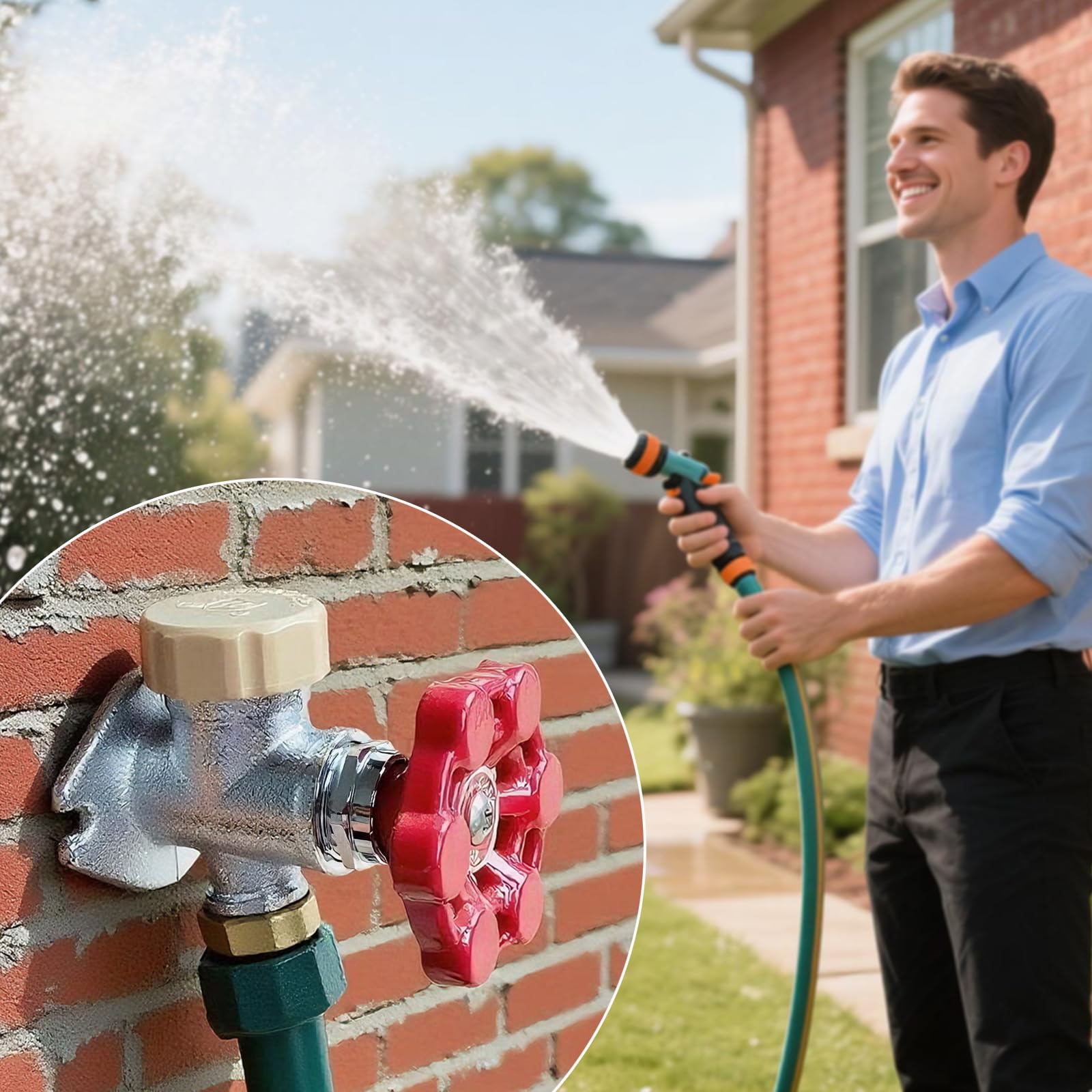 KISYONGUS anti-siphon frost-free hose bib design protects your water supply.
