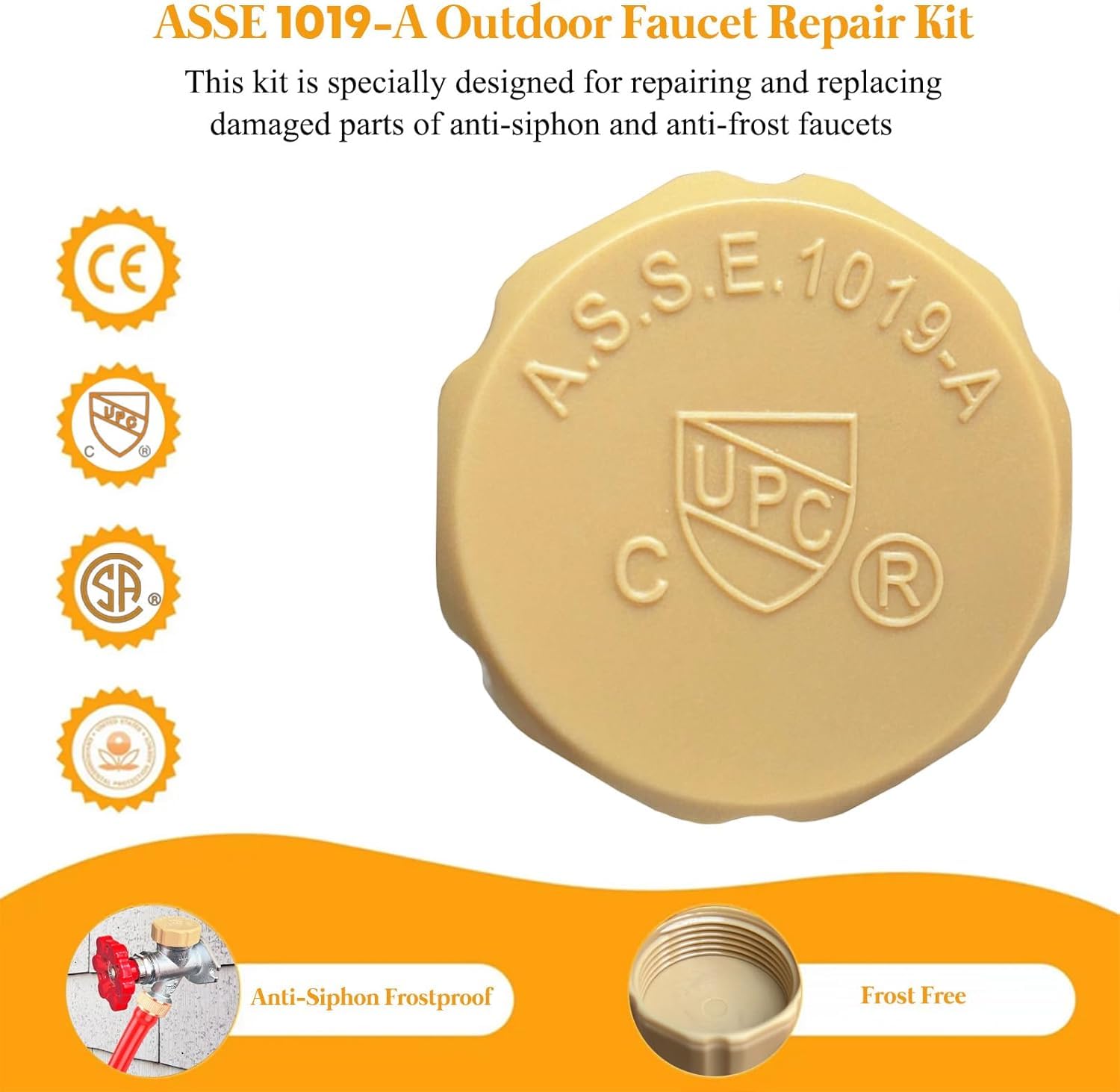 KISYONGUS outdoor faucet repair parts for quick, secure valve maintenance.