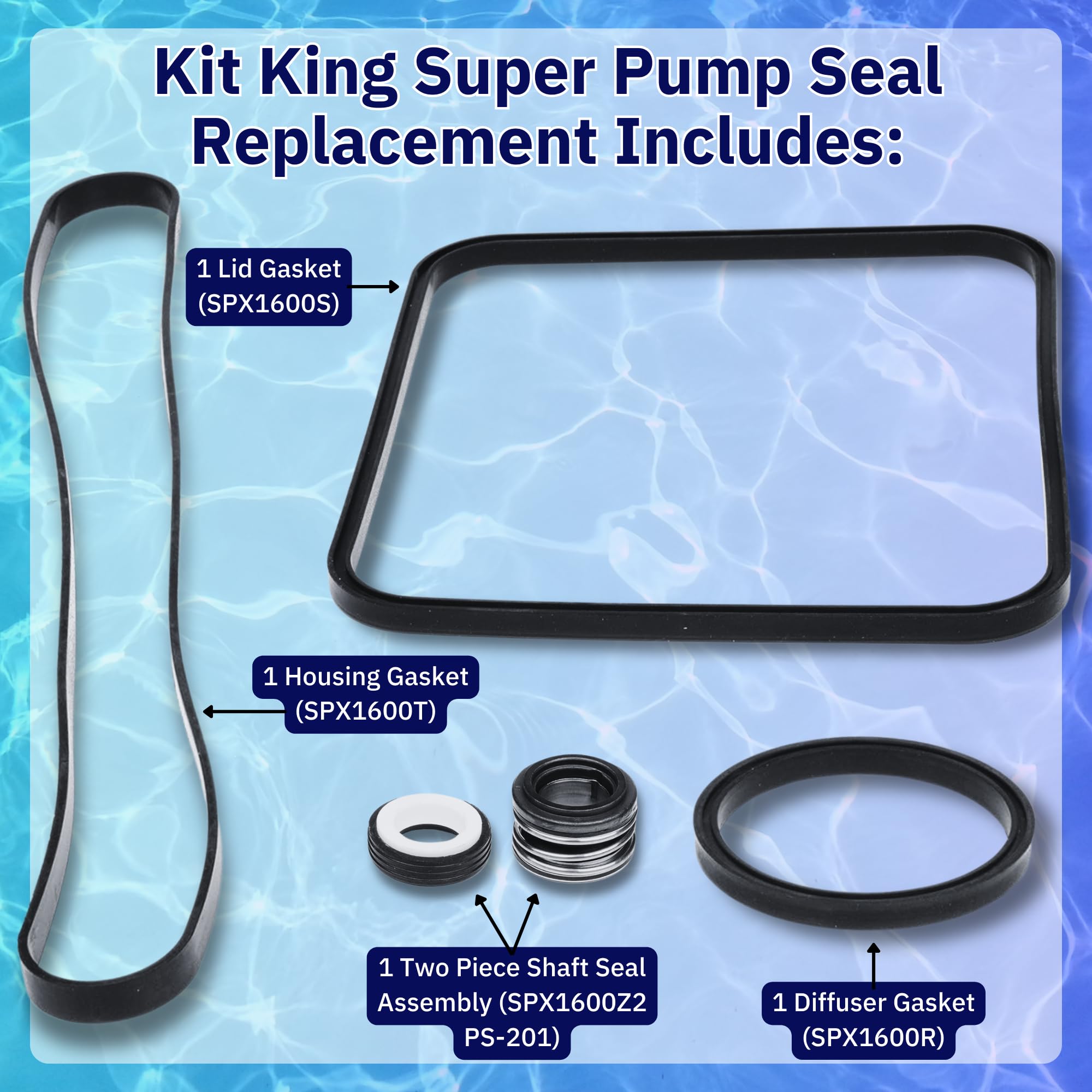 Kit King USA SPX1600TRA two piece shaft seal for precision replacement