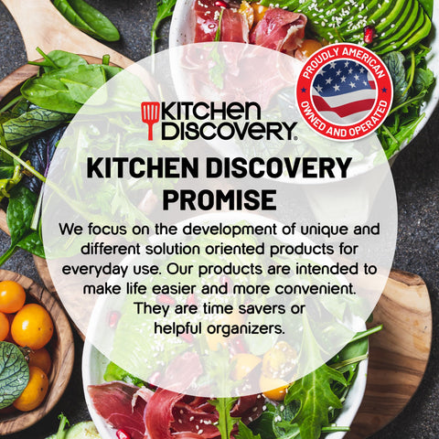 Kitchen Discovery rust-resistant finish ensures long-lasting kitchen tools.