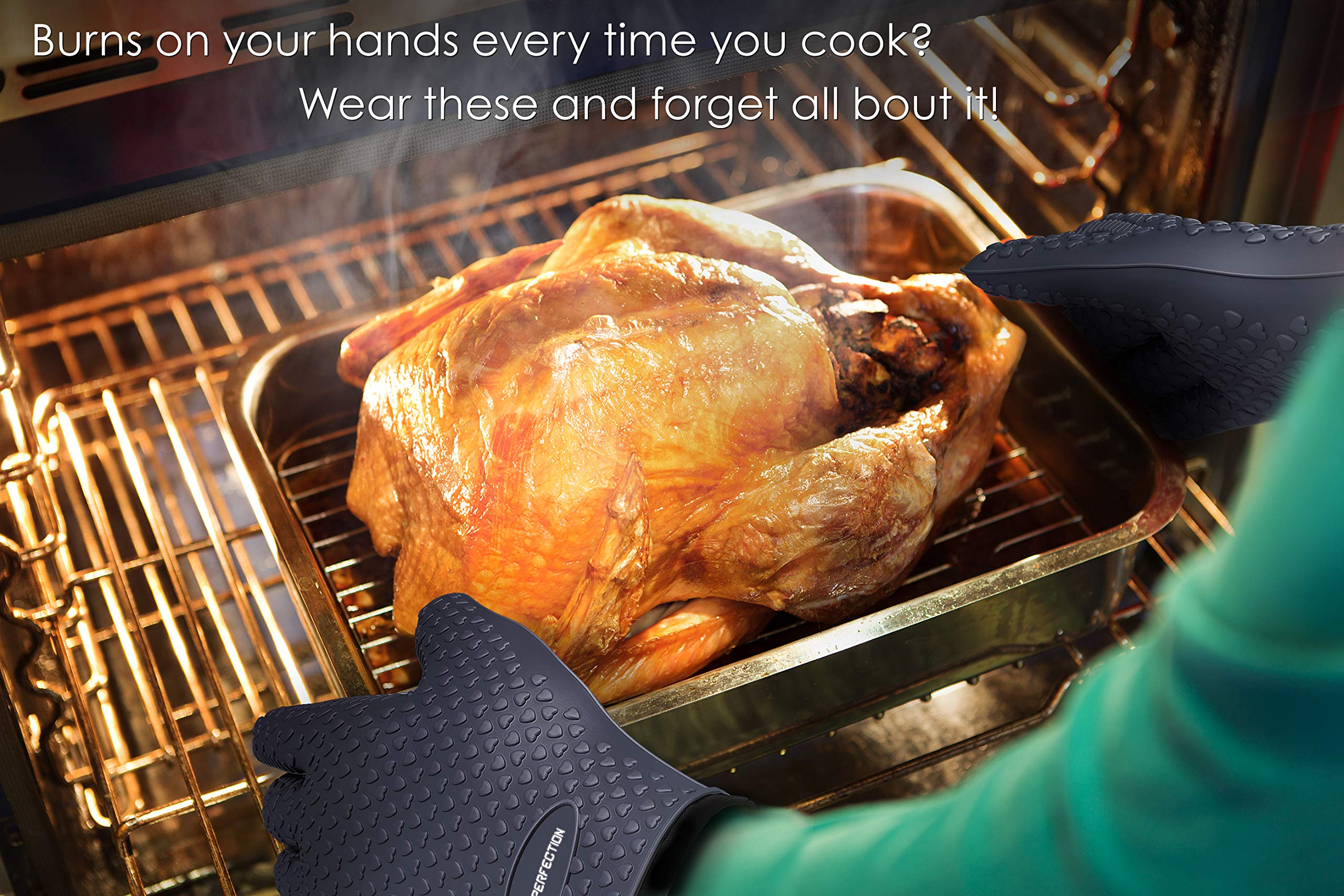 Kitchen Perfection complete set with double-layer silicone offers durable heat protection for outdoor cooking