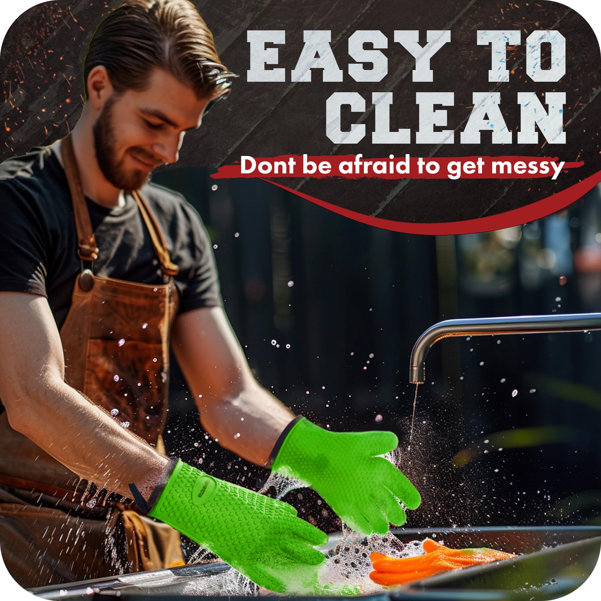 Kitchen Perfection durable flexible mitts for precise grip near heat
