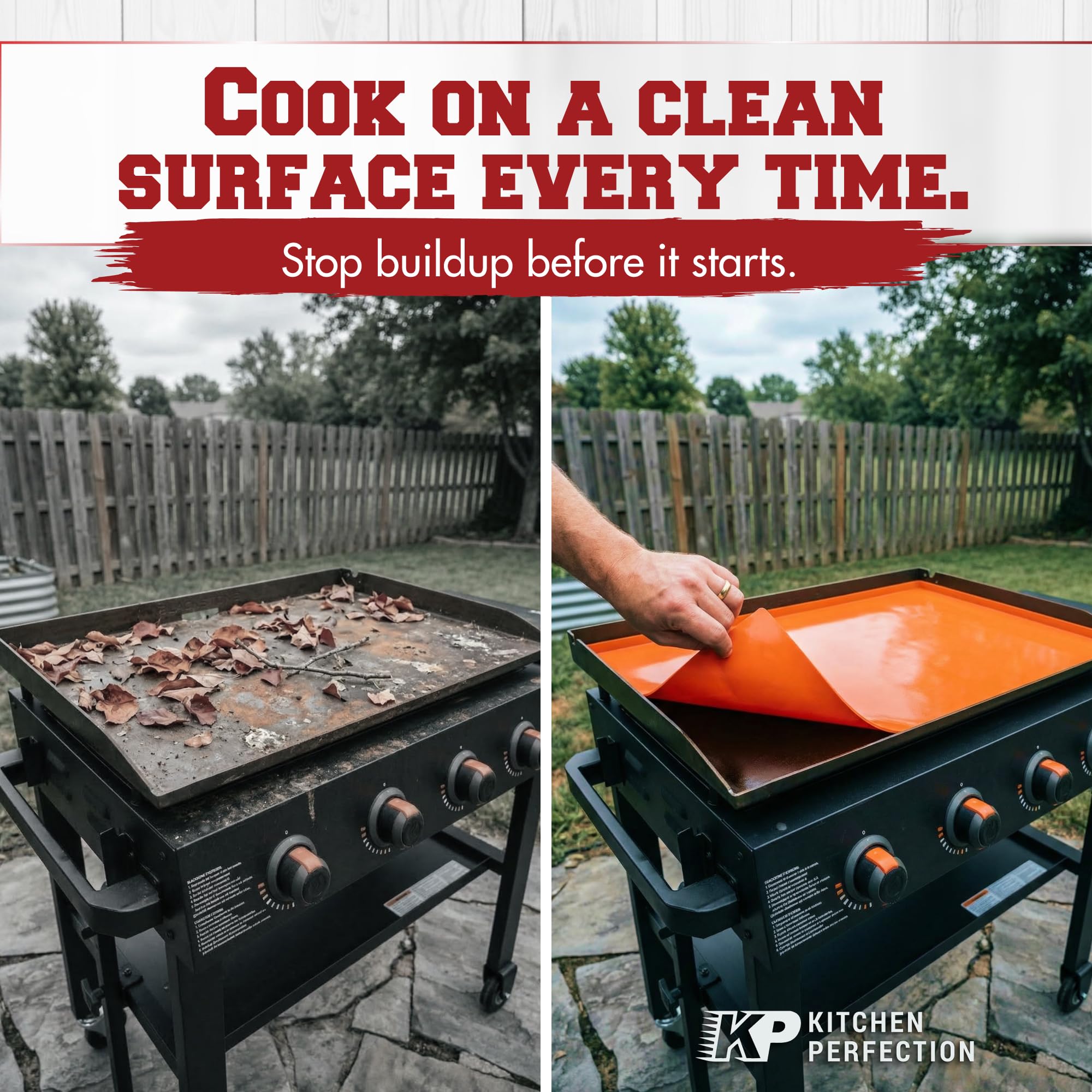 Kitchen Perfection fits all 28-inch Blackstone models for a snug seal