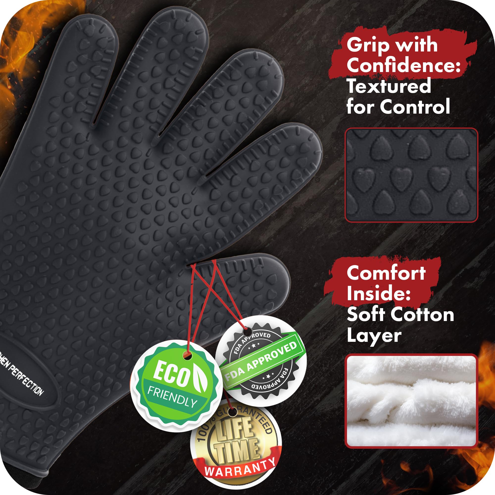 Kitchen Perfection extended forearm protection helps reach into ovens safely