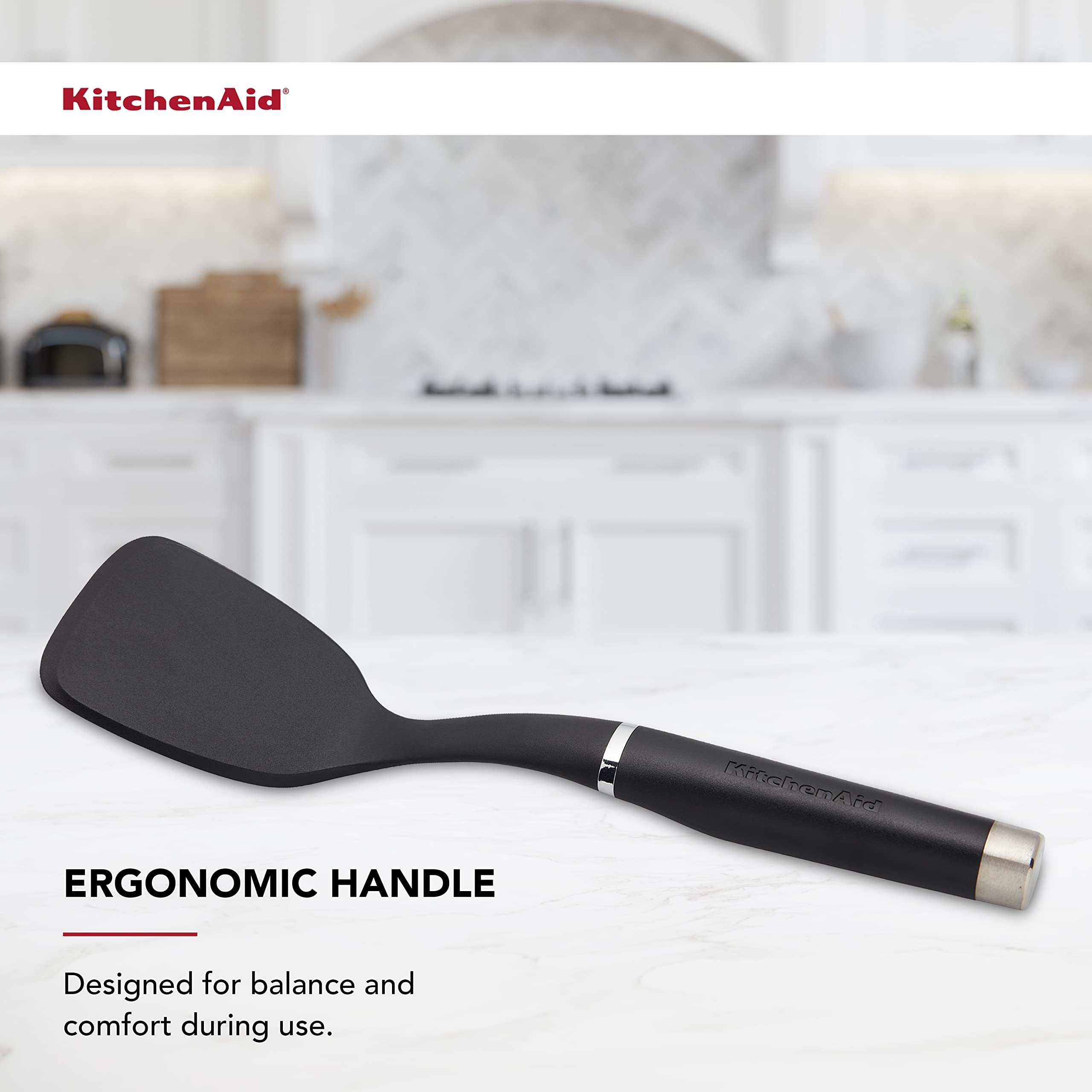 KitchenAid end cap medallion detail with stainless steel cap