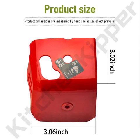 KitchenKipper air filter cover side view for Echo, shields intake from debris.