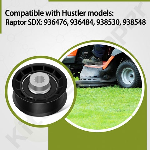 Detailed view of 3/8-inch bore on KitchenKipper 604491 pulley for mounting.