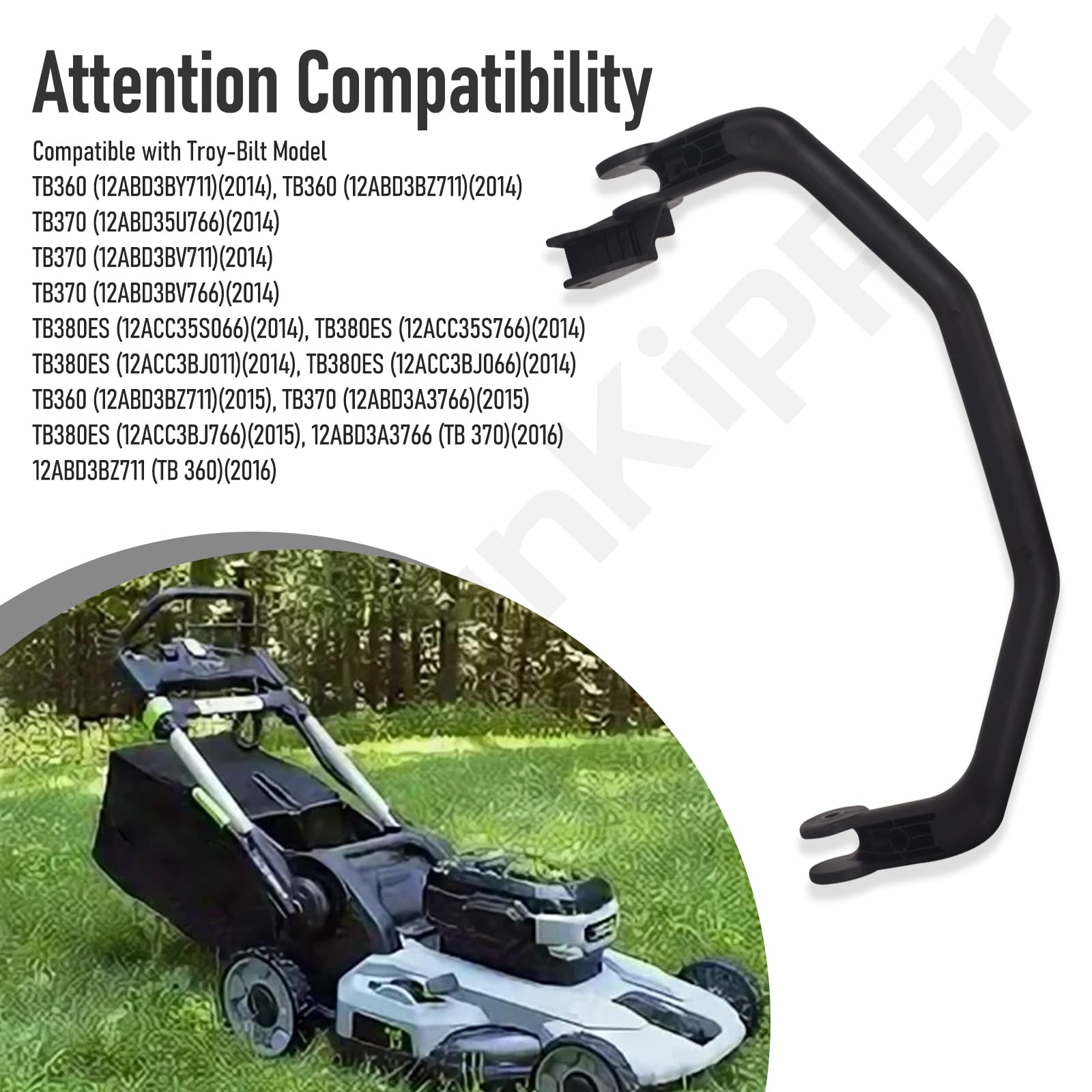 KitchenKipper drive handle with mounting hardware; ready-to-install.
