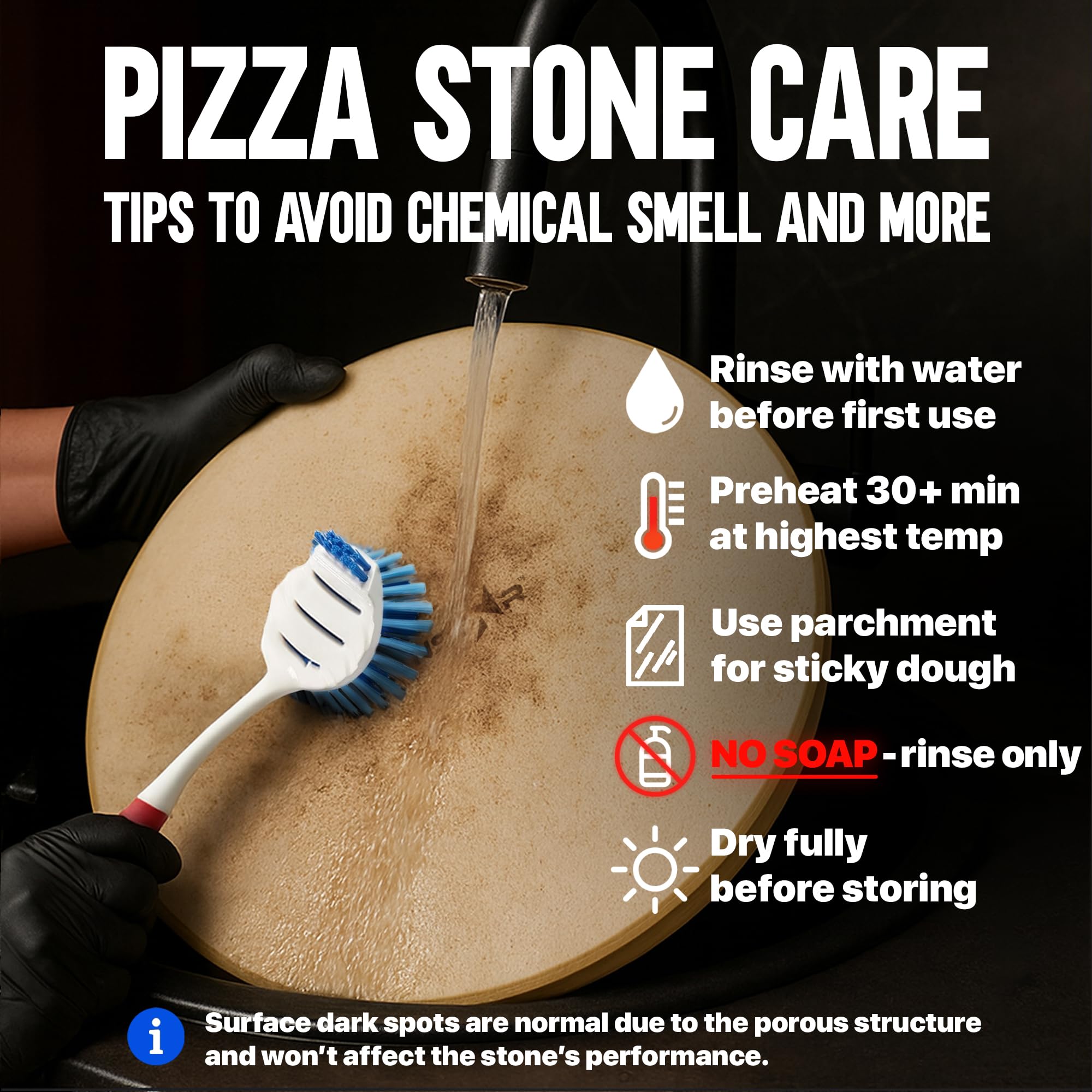 KitchenStar pizza stone cordierite heat resistance displayed