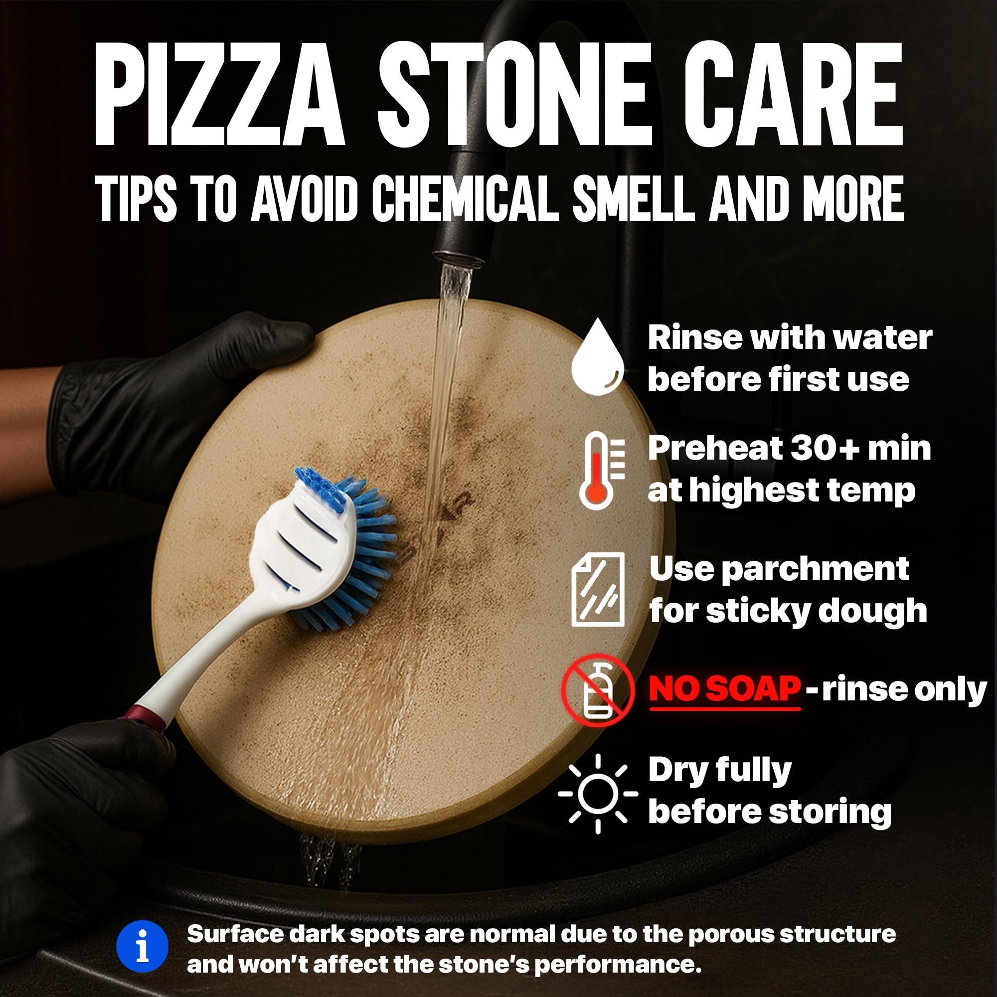 KitchenStar pizza stone in use on a grill for authentic outdoor pizza.