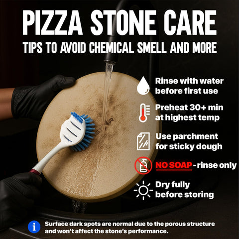 KitchenStar pizza stone in use on a grill for authentic outdoor pizza.