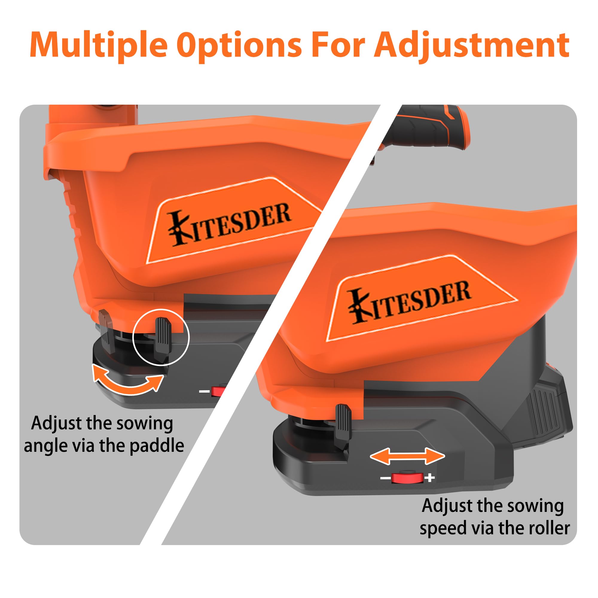 KITESDER seed angle coverage up to 125 degrees for wide reach.